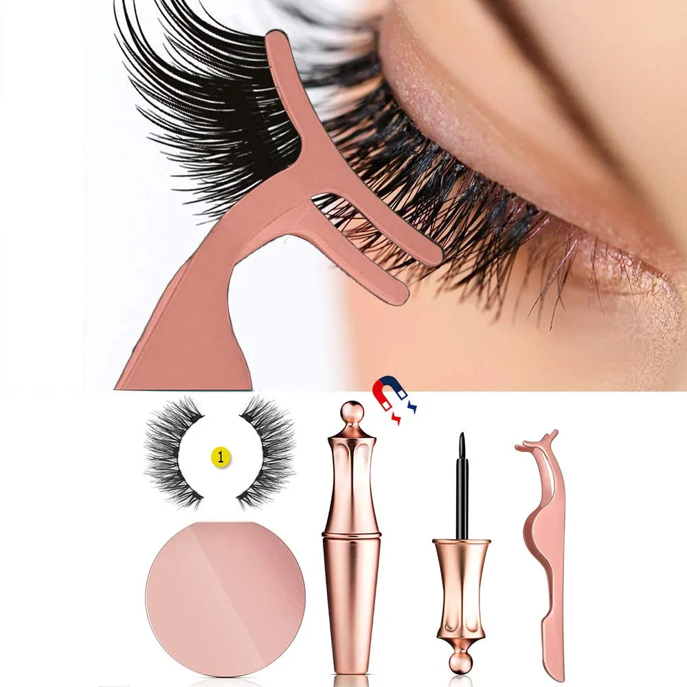 ADAMANTA 3D ciglia magnetiche 7 paia con eyeliner