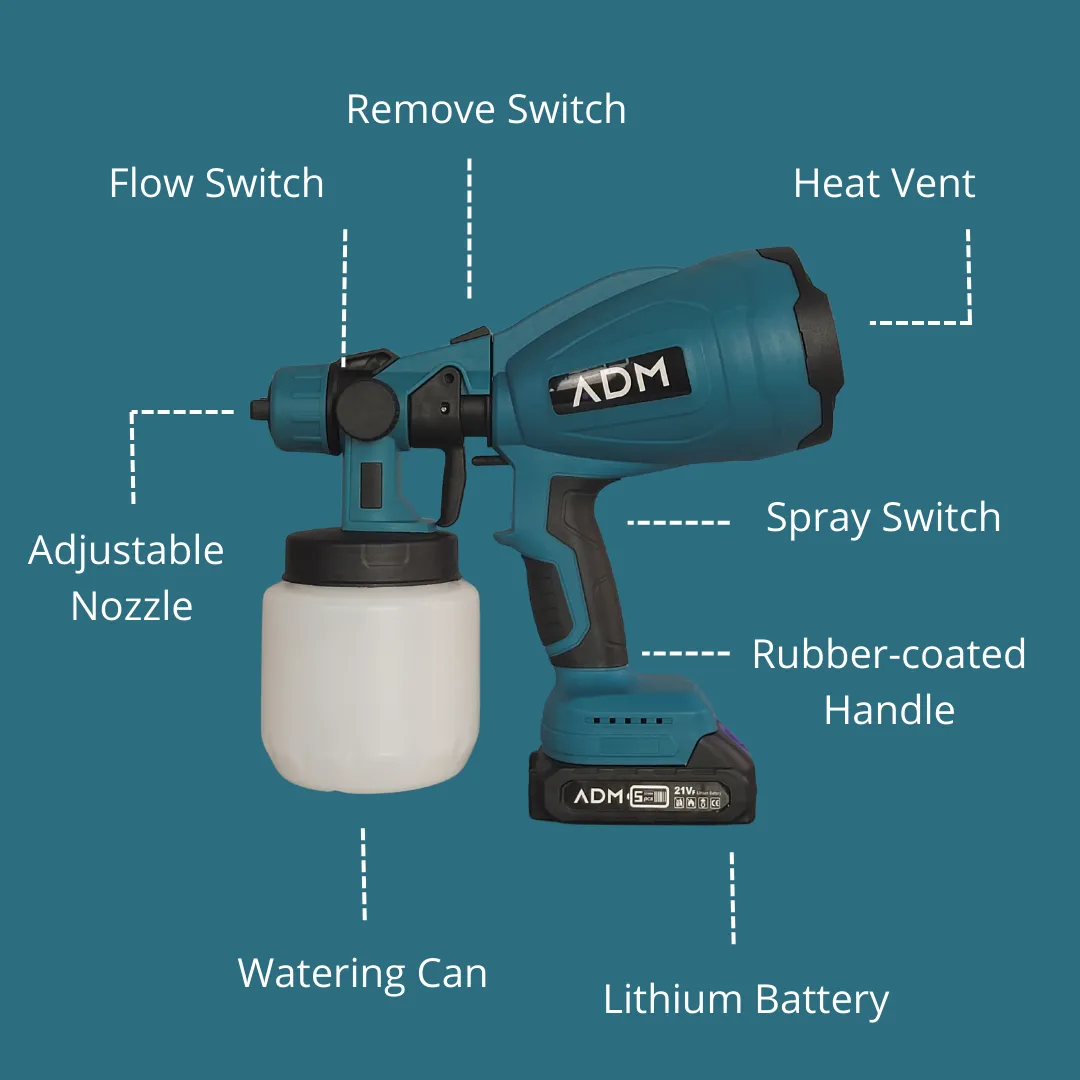 ADAMANTA ADM 537 Pistola a Spruzzo a Batteria 21V 800 ml