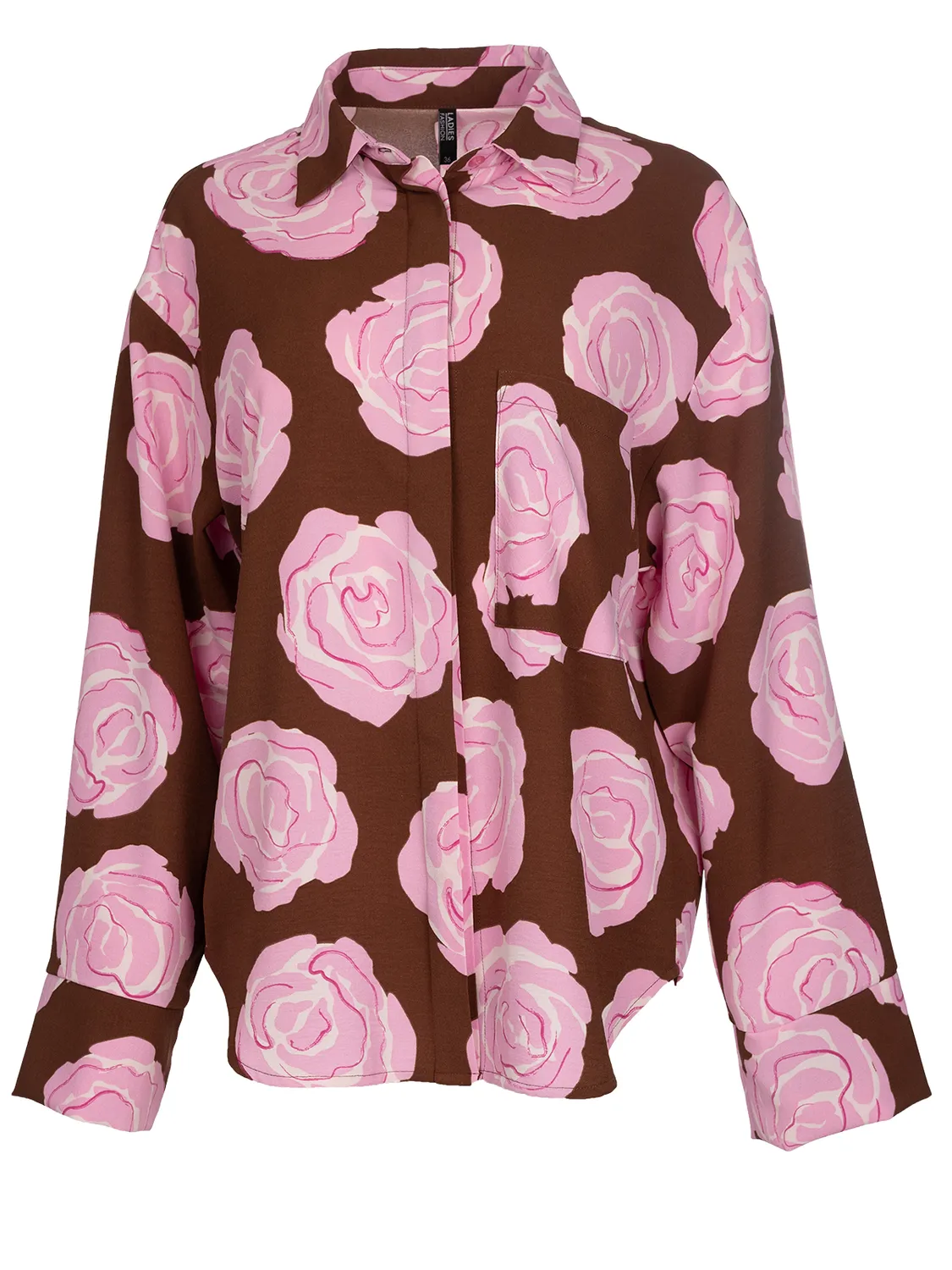 Wibra camicia donna fantasia poliestere con taschino