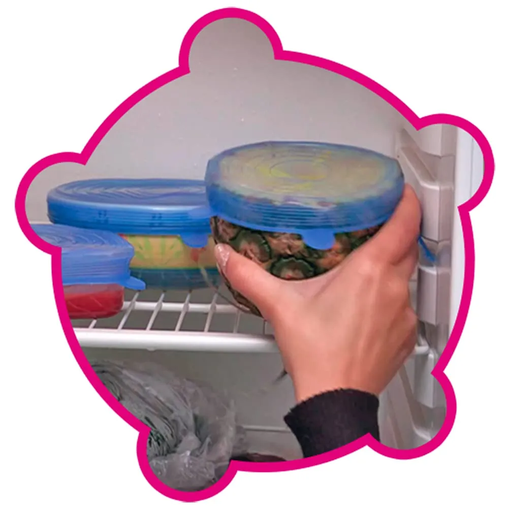 Euromarketing Flexy Cover coperchi silicone 5 pezzi ermetici
