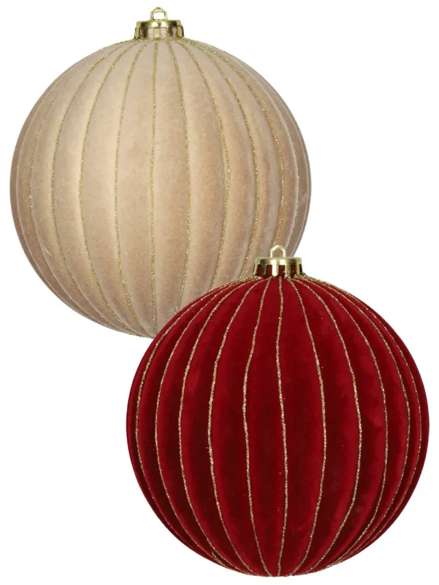 Wibra pallina Natale velluto glitter 14 cm