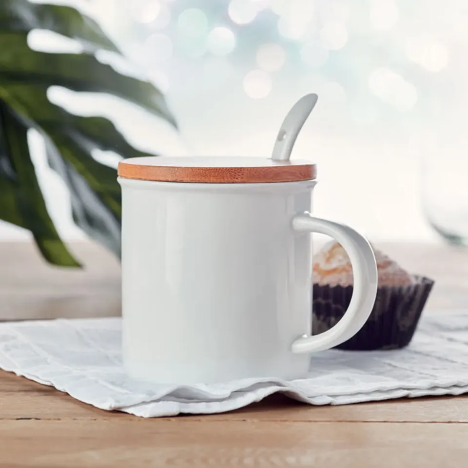3BPRO MO9708-06 Tazza Porcellana 380 ml con Bambù