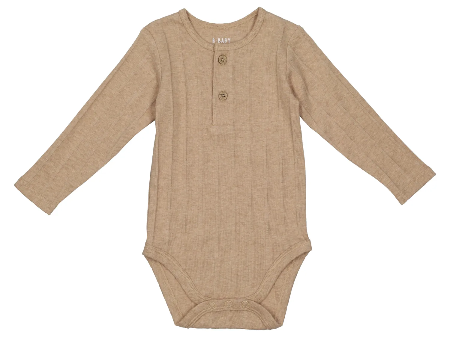 Wibra Henley Body Neonato Maniche Lunghe cotone