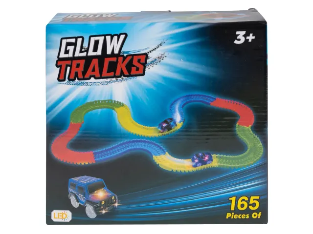 Wibra Glow Tracks pista macchinine 165 pezzi luminosa