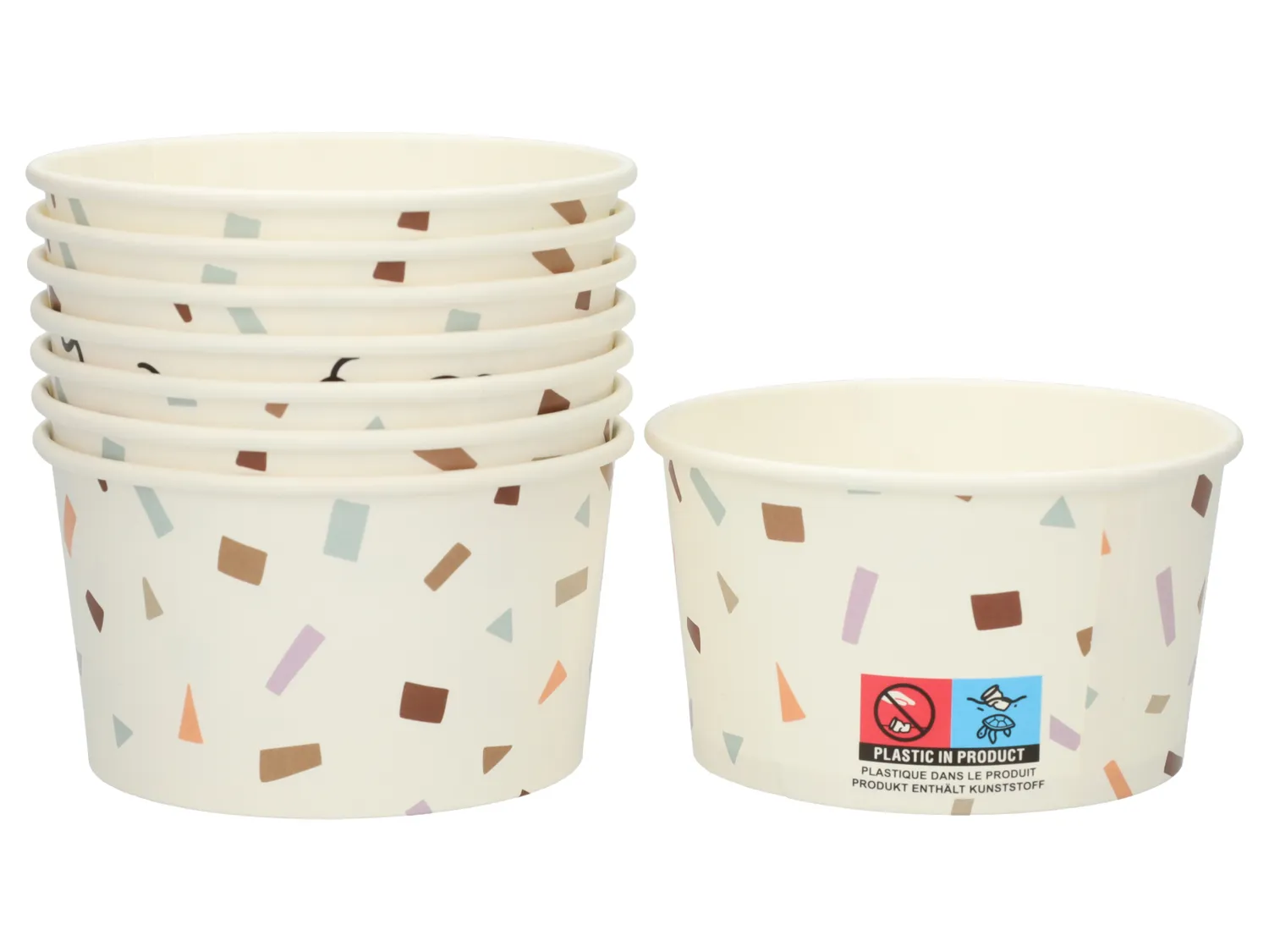 Wibra coppette gelato carta 8 pezzi usa e getta