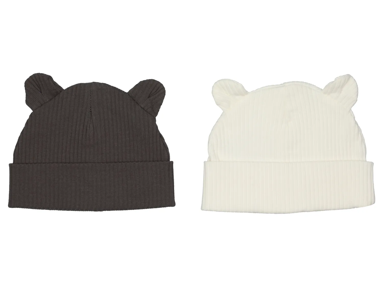 Wibra cuffia neonato orsetto cotone 2 pezzi