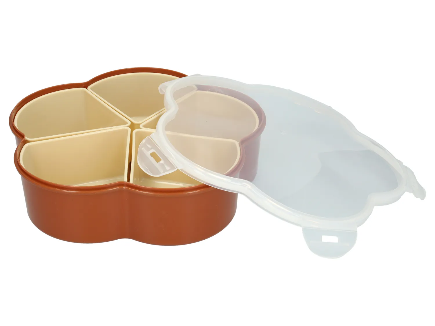 Wibra snack box fiore 5 scomparti 1500 ml con coperchio