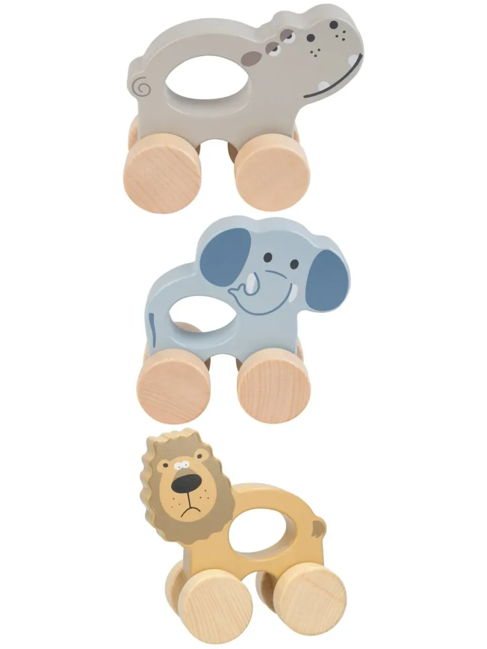 Wibra Animaletto Legno con Ruote 12 cm Giocattolo