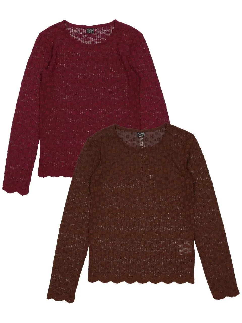 Wibra T-shirt Bambina in Pizzo Manica Lunga