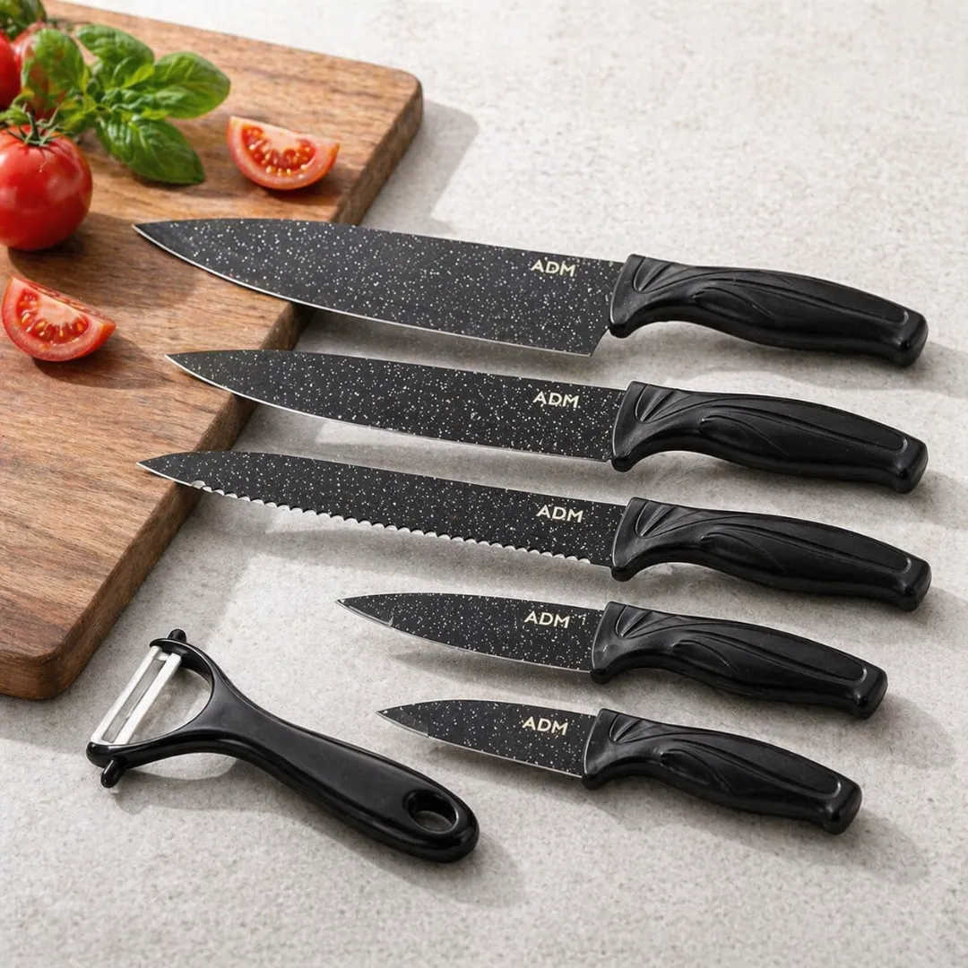 ADAMANTA 7063 Set Coltelli Cucina 6 Pezzi Ceramica
