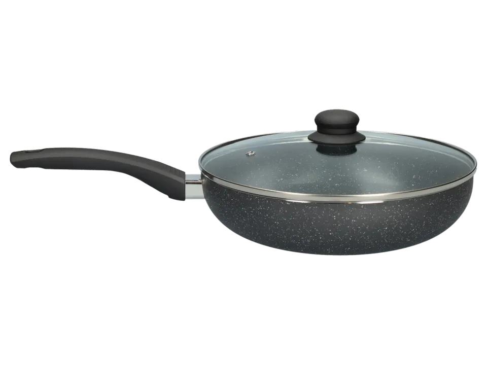 Wibra padella bassa antiaderente 24 cm con coperchio