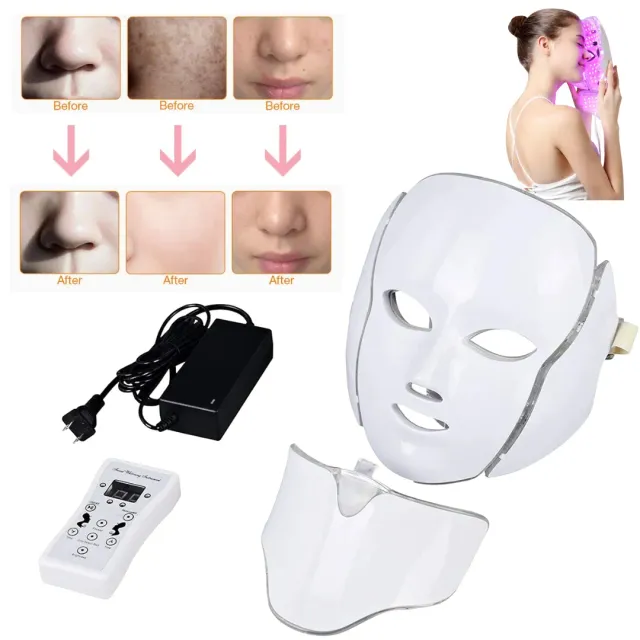 ADAMANTA 7003 Maschera Viso LED 7 Colori Microcorrente