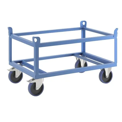 Eurokraft Pro Telaio con Rotelle Acciaio 1000 kg Blu