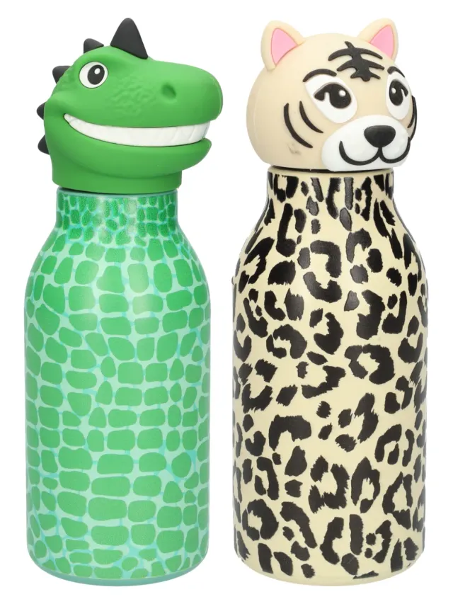Wibra borraccia bimbi animali 450 ml acciaio