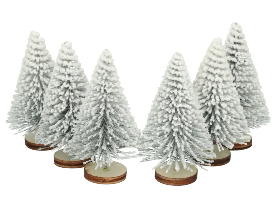 Wibra alberelli Natale innevati 7 cm 6 pezzi