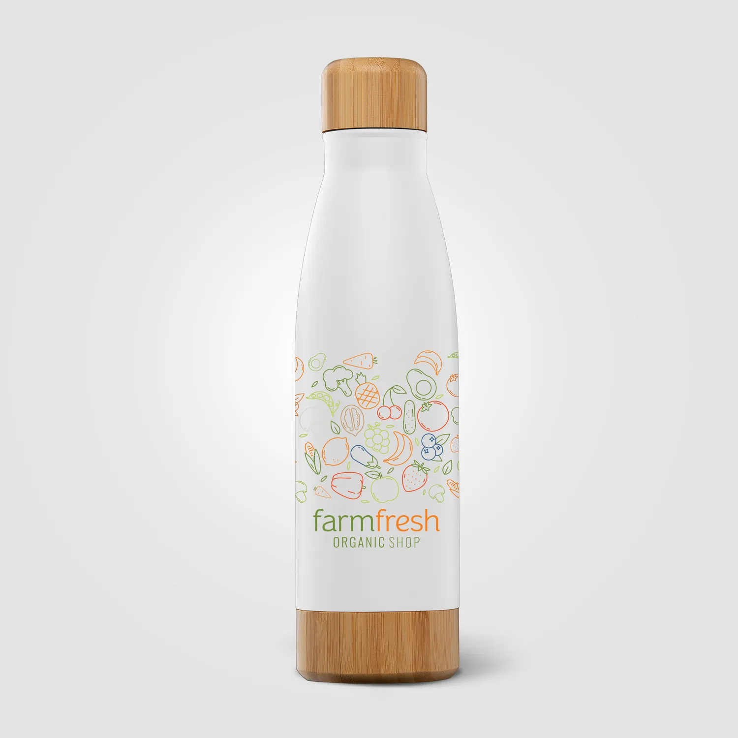 3BPRO Ibiza Bamboo borraccia termica 620 ml in acciaio inox