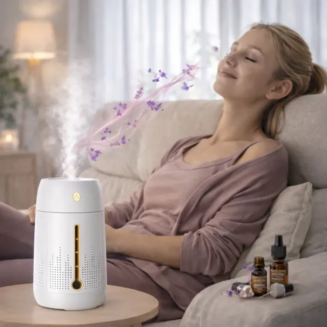 ADAMANTA umidificatore aromaterapia 1.2L con luce LED