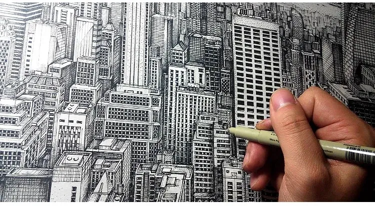 ADAMANTA FINELINER MARKERS FOR SKETCHING set pennarelli fineliner 9 pezzi punta fine