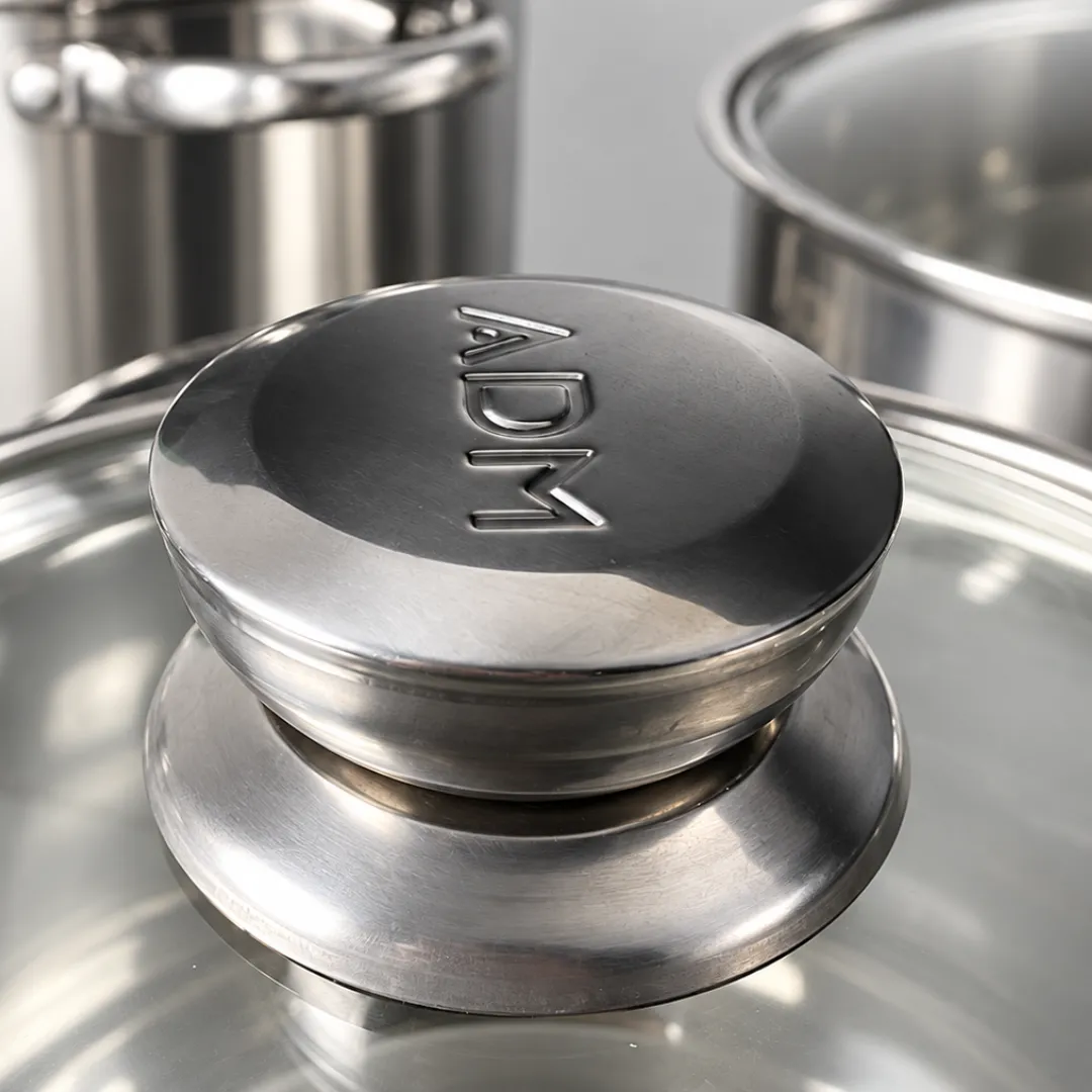 ADAMANTA 393 batteria pentole acciaio inox 12 pezzi induzione