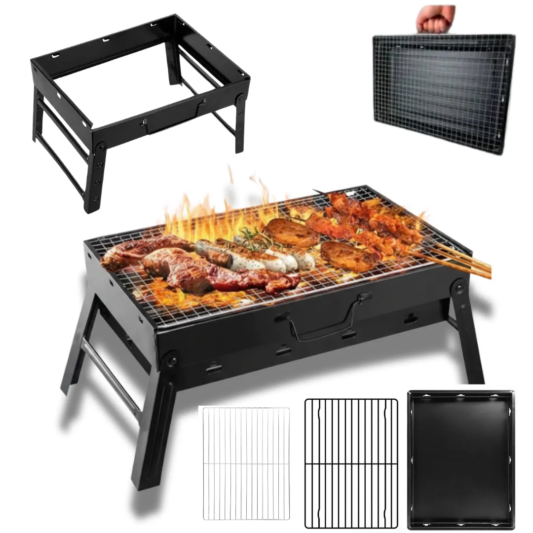 ADAMANTA 2226 barbecue portatile a carbonella pieghevole