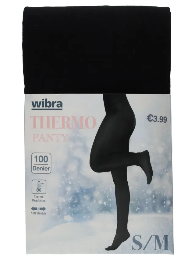 Wibra collant termico donna 100 den nero