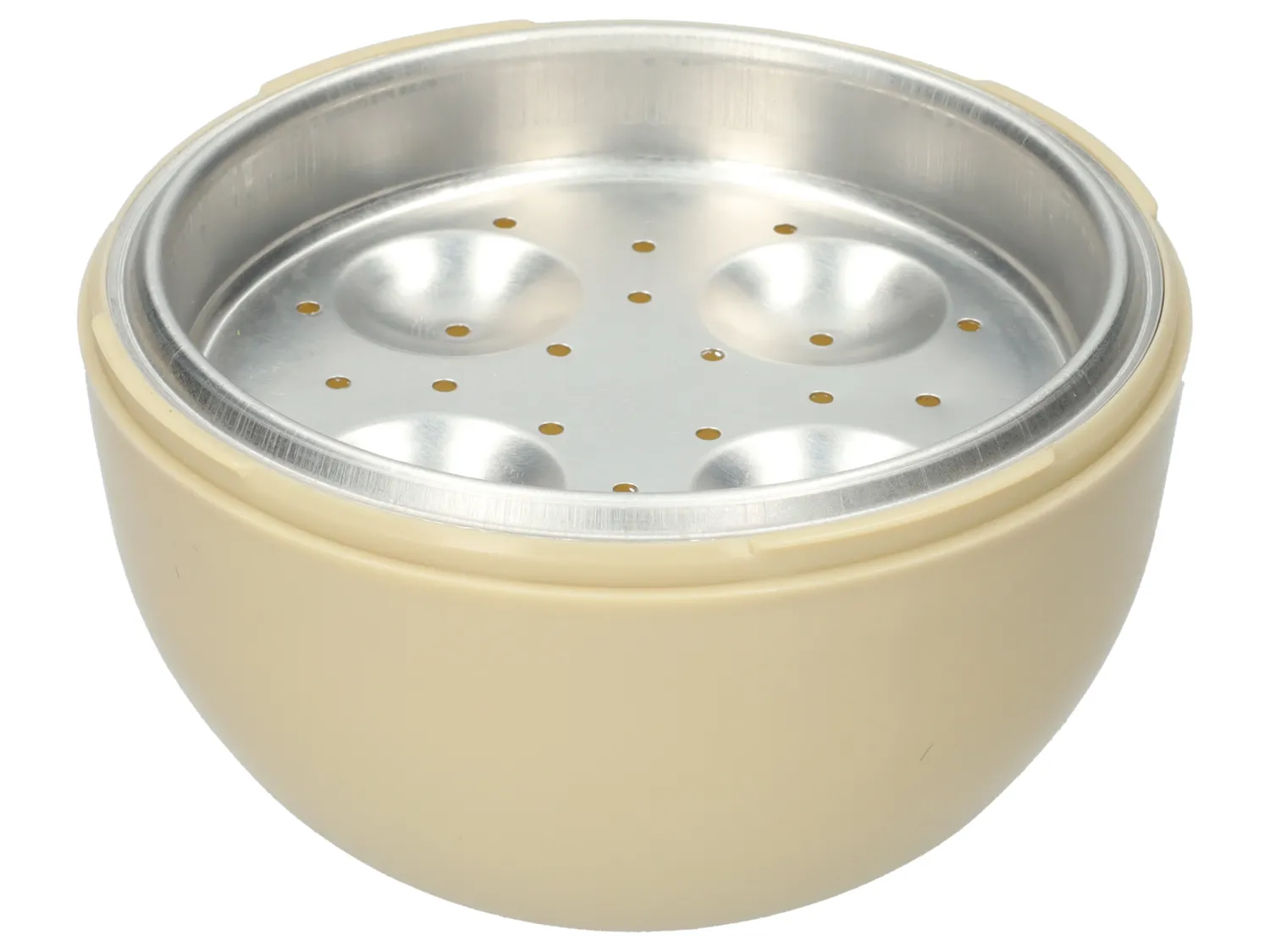 Wibra Cuociuova Microonde Beige per 4 Uova Vapore