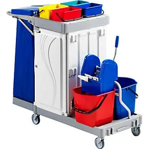 kaiserkraft POLY III carrello pulizia con secchi e pressa