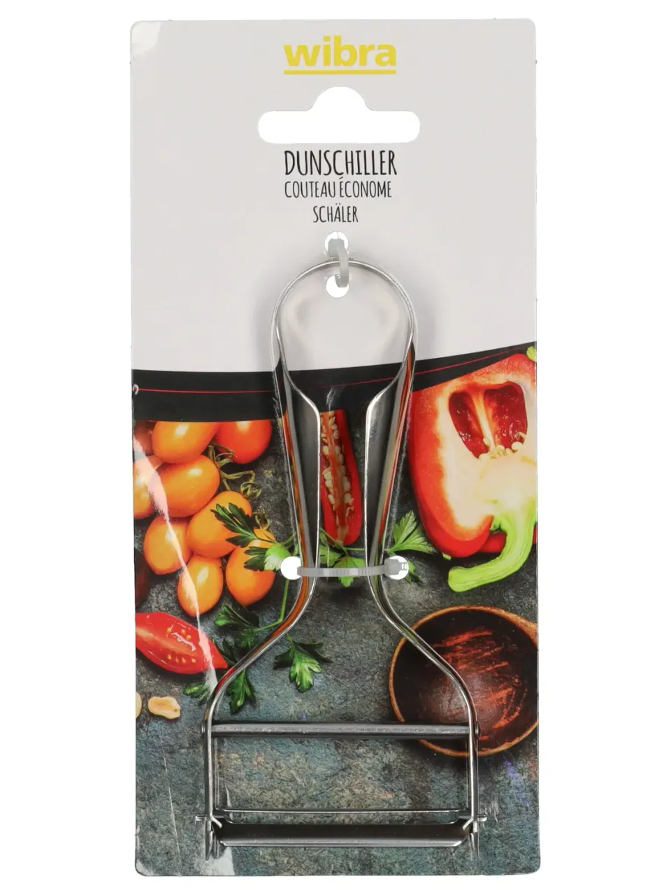 Wibra pelapatate largo in acciaio inox 13 cm