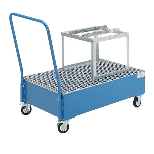 Kaiserkraft eurokraft basic vasca mobile fusti 200 L blu