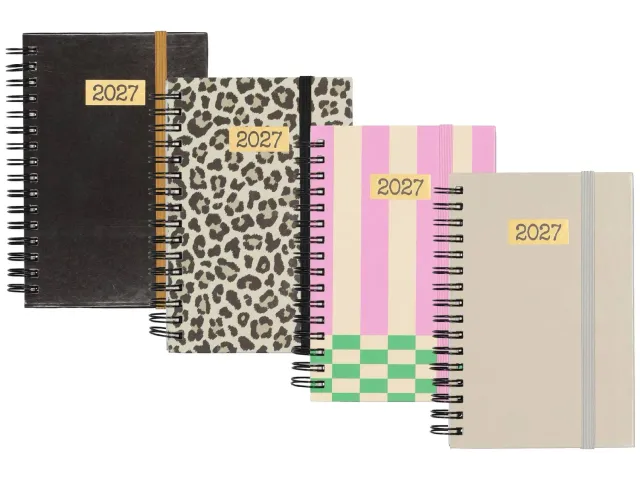 Wibra agenda 2027 tascabile a spirale 14,5x10 cm