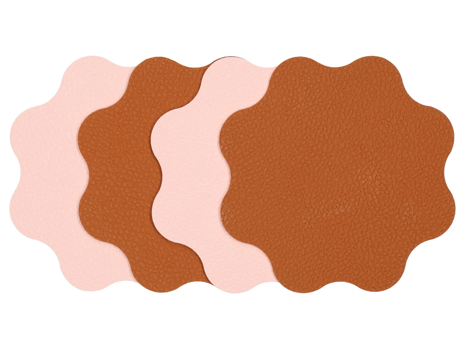 Wibra Sottobicchieri Ondulati 4 Pezzi in PVC