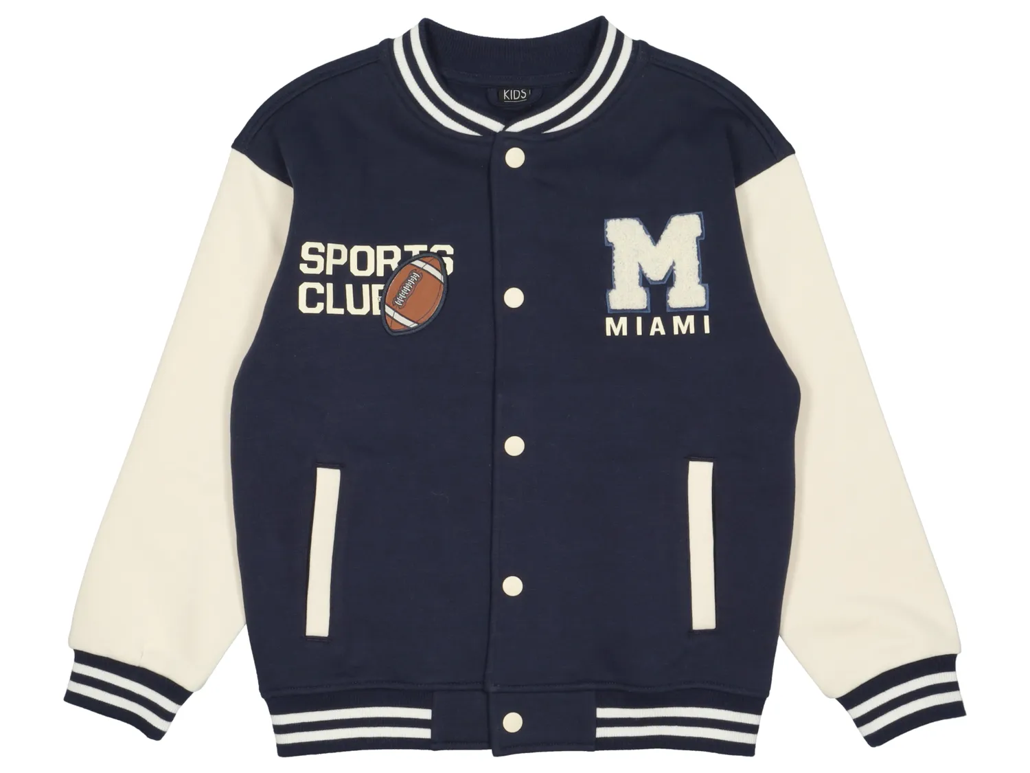 Wibra Giacca Baseball Ragazzo Cotone con Bottoni
