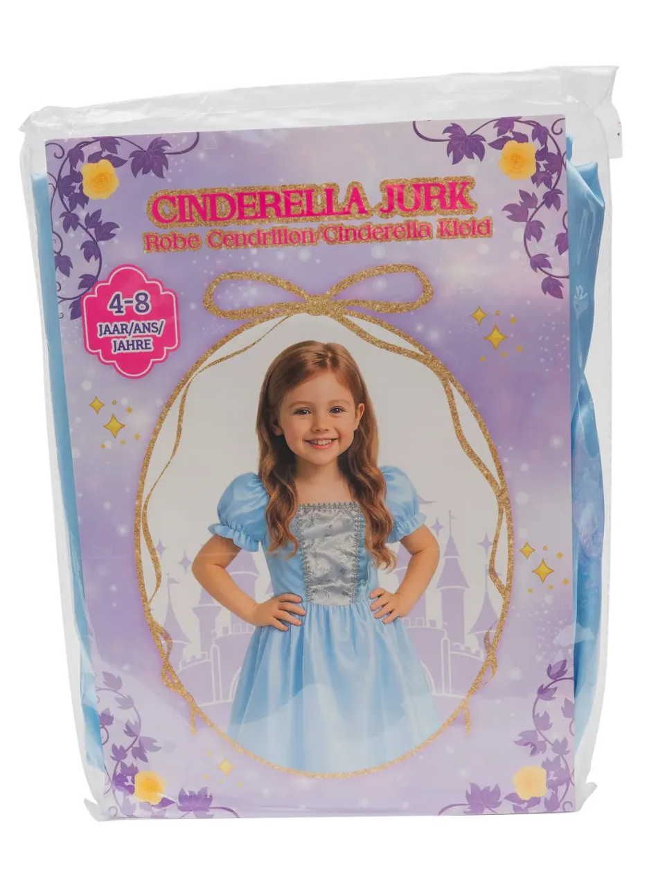 Wibra 4-8 anni costume principessa travestimento polyestere