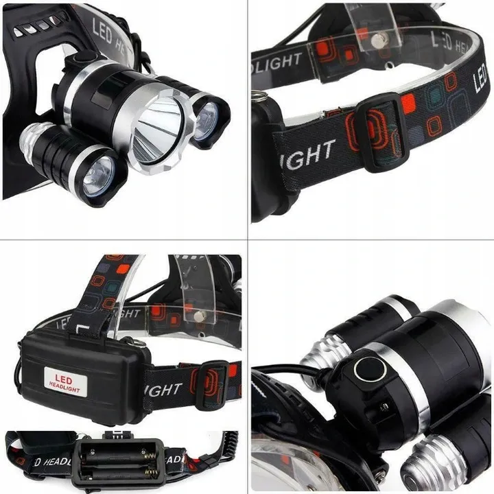 ADAMANTA 419 torcia frontale LED 1T6+2LED USB