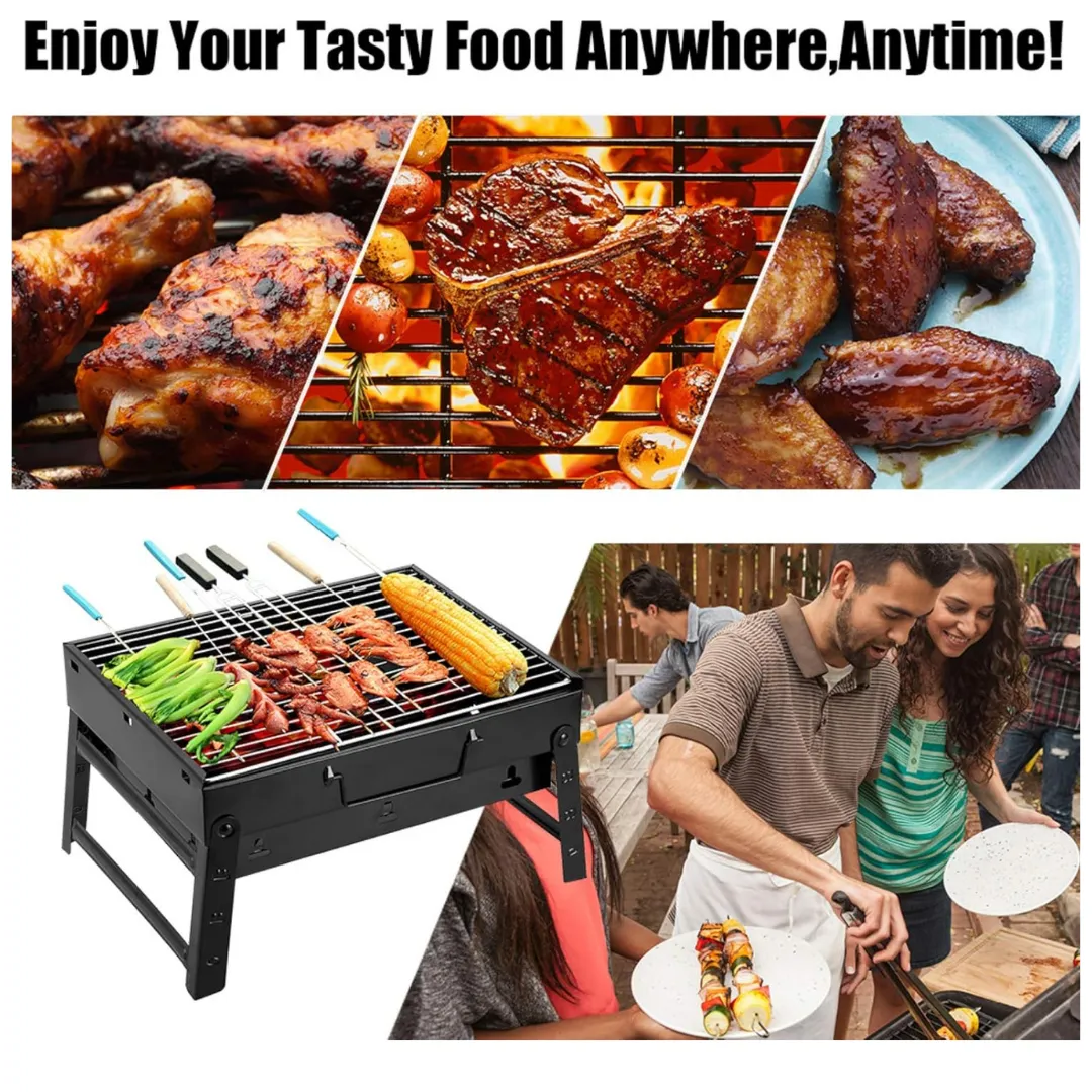 ADAMANTA 2226 barbecue portatile a carbonella pieghevole