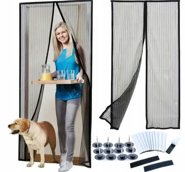 ADAMANTA zanzariera magnetica porta 210x100cm 18 magneti