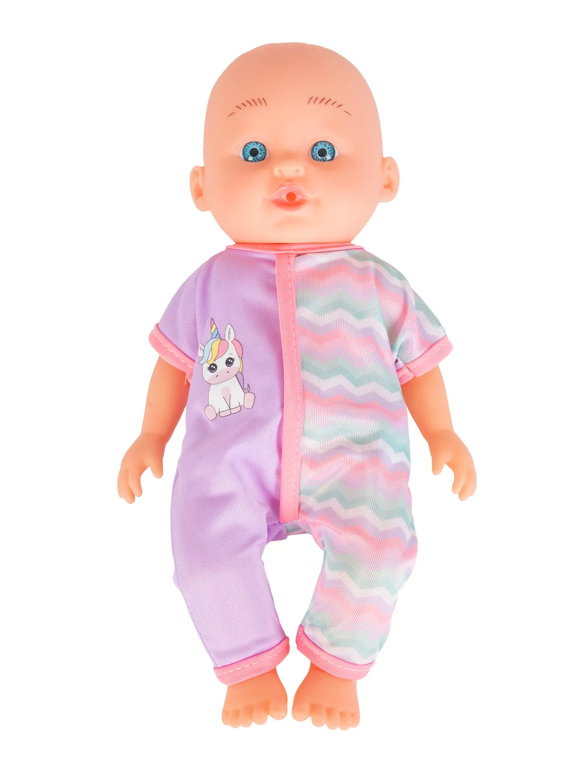 Wibra bambola baby 30 cm con vestito occhi azzurri