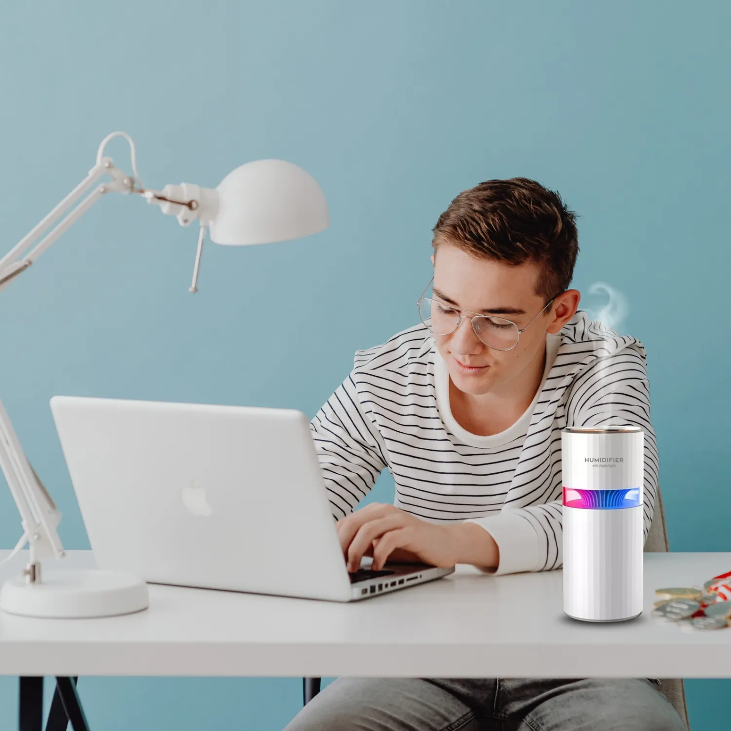 ADAMANTA 277 umidificatore scrivania 400ml con luce notturna