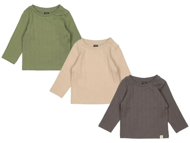 Wibra Baby T-shirt rib manica lunga