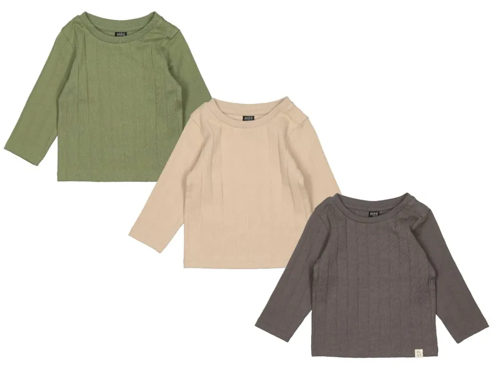 Wibra Baby T-shirt rib manica lunga