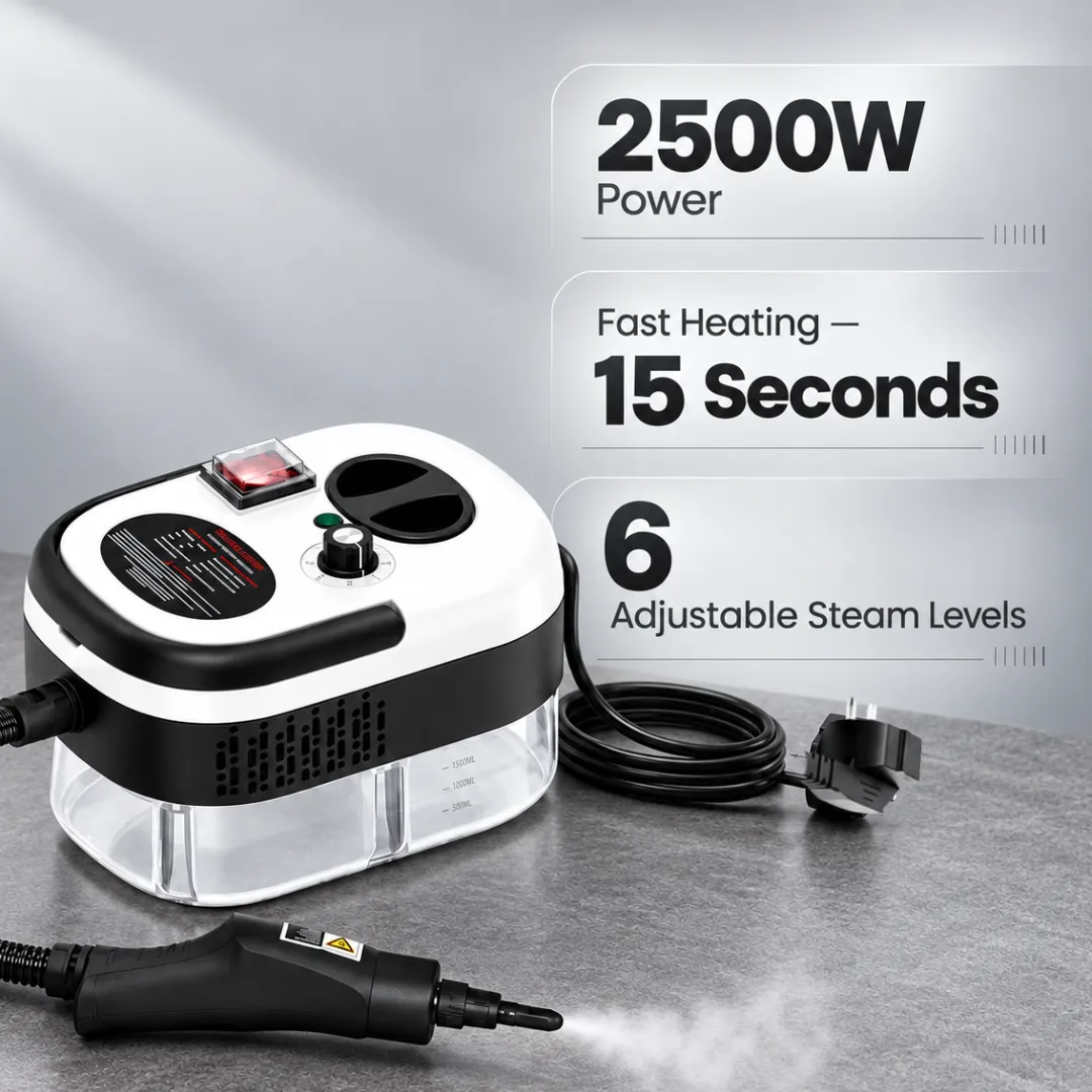 ADAMANTA 7104 Pulitore a Vapore 2500W 1200 ml