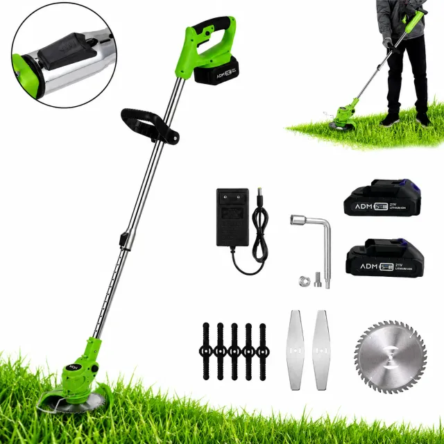 ADAMANTA 456 Tagliabordi a Batteria con 2 Batterie