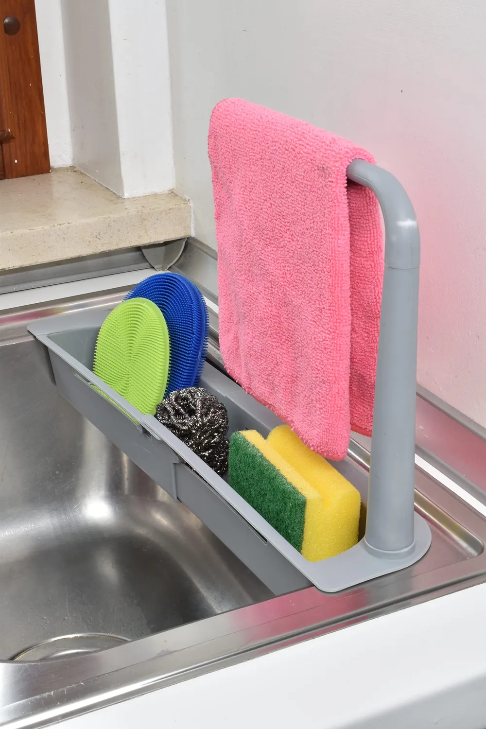 Euromarketing Spongebox organizer lavello regolabile fori scarico