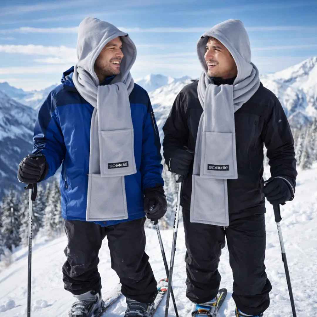 ADAMANTA Scoodie 7031 sciarpa con cappuccio in pile