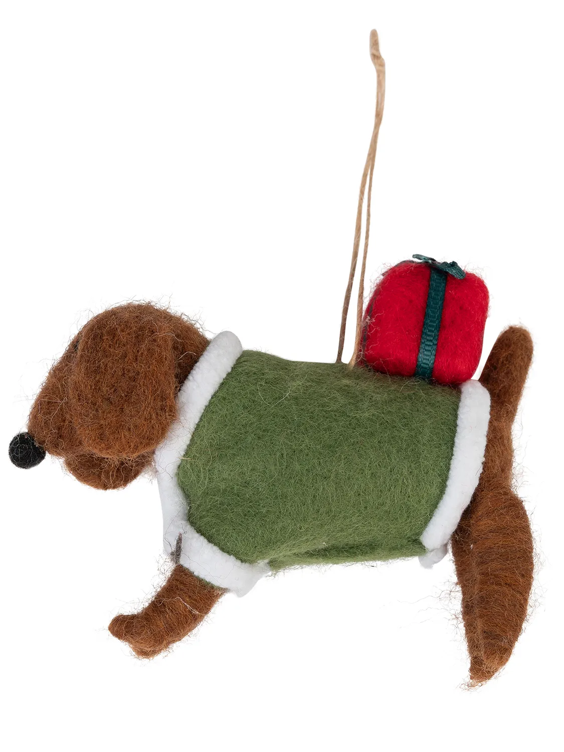 Wibra Cane Addobbo Natalizio Feltro 13 cm Morbido