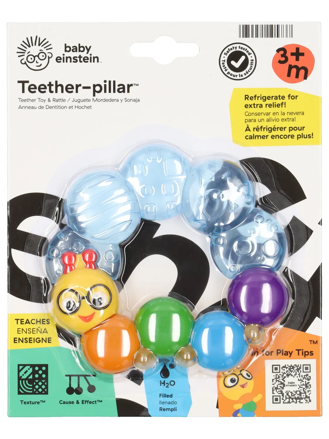 Baby Einstein Teether-Pillar massaggiagengive sonaglio rinfrescante 3+ mesi
