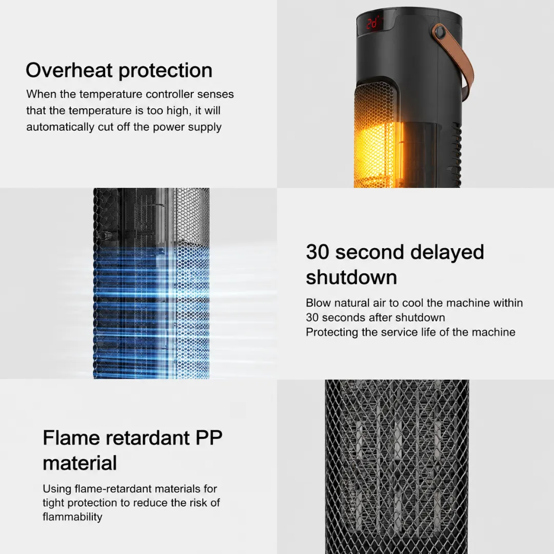 ADAMANTA ADM Termoventilatore Ceramico Oscillante 1500W