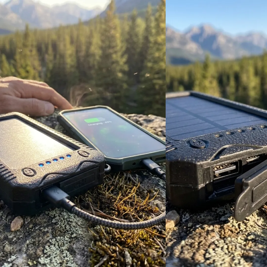 ADAMANTA 581 powerbank solare 20000 mAh con luci LED