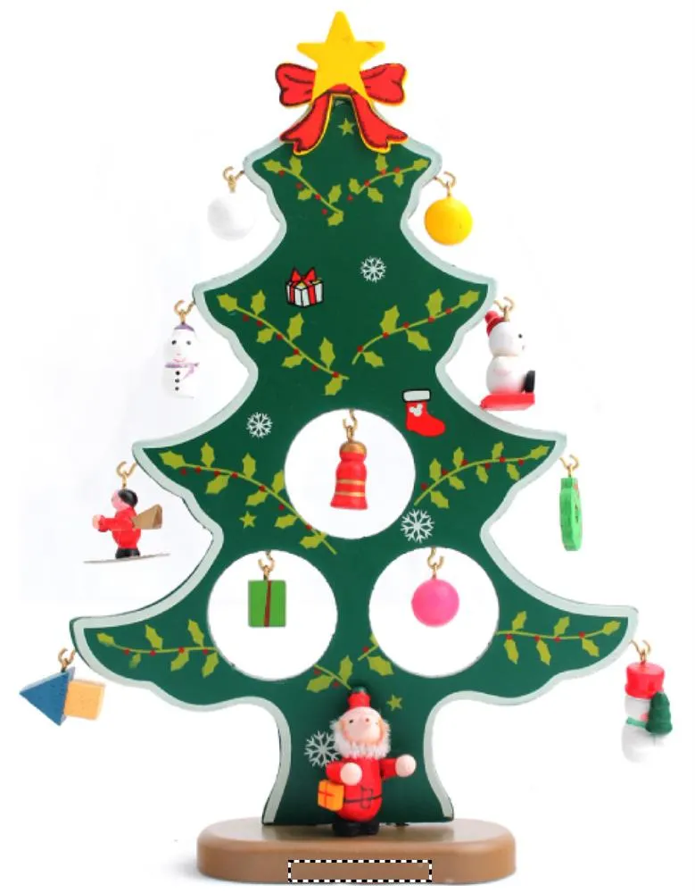 3BPRO CX1278-09 Albero Natale Legno 22 cm 12 Decori