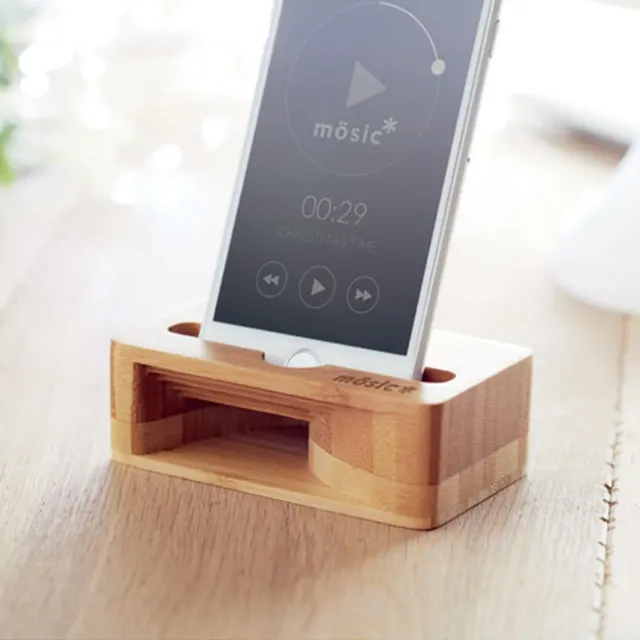 3BPRO MO9706-40 supporto smartphone amplificatore bambù